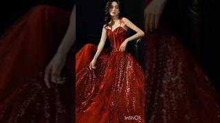 Beautiful red gown lehenga fashion fashiontrends [upl. by Gardia]