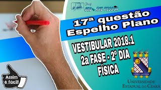 UECE20181  2a fase  Física  17a questão  Espelhos Planos [upl. by Aschim]