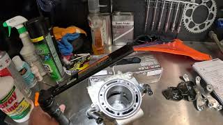 2022 ktm 150 xcw tpi top end after 22 hrs [upl. by Aserat]