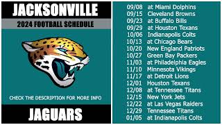 2024 Jacksonville Jaguars Football Schedule [upl. by Halet594]