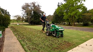 Core Aeration and Scalp on My Lawn Lawn Renovation Series [upl. by Schwab]