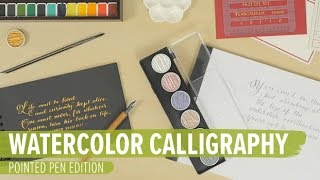 Watercolor Calligraphy For Beginners  Pointed Pen Edition [upl. by Myna]