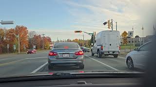 Beautiful Fall Colors Moncton NB  Driving from Riverview to Costco Oct 21 2024 [upl. by Alysia]