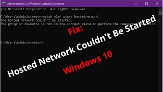 Fix quotThe Hosted Network Couldnt Be Startedquot Problem Windows 10 [upl. by Riehl]