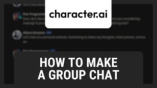 CharacterAI How To Make A Group Chat [upl. by Nylde531]