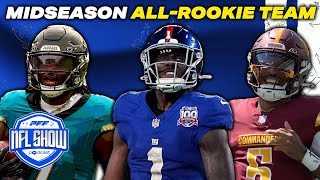 2024 Midseason AllRookie Team  PFF [upl. by Anaahs442]