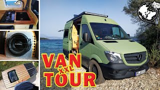 DIY Campervan ┃ XXL Roomtour ┃ Mercedes Sprinter Selbstausbau [upl. by Diantha]