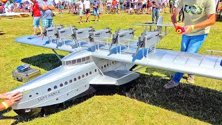 MASTERPIECE GIGANTIC RC SCALE FLYING BOAT DORNIER DO X FLIGHT DEMONSTRATION [upl. by Rehpitsirhc]