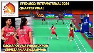 Dechapol PuavaranukrohSupissara Paewsampran at Syed Modi India International 2024 Badminton [upl. by Fafa]