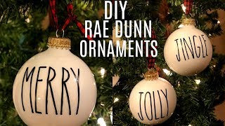 DIY RAE DUNN INSPIRED ORNAMENTS USING CRICUT  FARMHOUSE CHRISTMAS DECOR [upl. by Roselia]