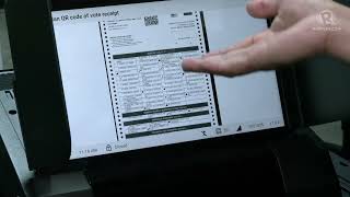 Comelecs new voting machines in 2025 have QR code scanner can show ballot image on screen [upl. by Immak]