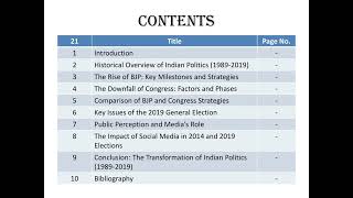 Political Science Project on Election 2019Rise of BJP and Downfall of Congress Class XII 202425 [upl. by Aronoff36]