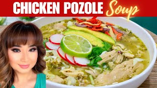 Mexican Green Chicken Pozole Soup  Pozole Verde [upl. by Mosley]