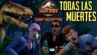 TODAS las MUERTES de Jurassic World CAMP CRETACEOUS  Temporada 5 [upl. by Anneehs]