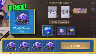 How to Claim a FREE 71Days Diamond Pass  New Tricks for Free Diamonds Every Day [upl. by Armanda]