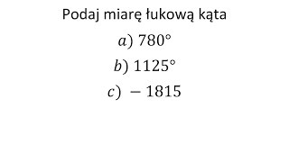 Podaj miarę łukową kąta Zamiana miary kąta w stopniach na miarę łukową kąta [upl. by Letniuq572]