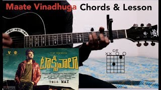 Maate Vinadhuga song Taxiwaala Movie  Chords  lesson  cover  tabs  guitar  cover [upl. by Hunter299]