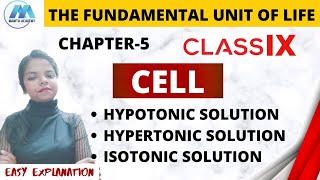 HYPERTONIC HYPOTONIC AND ISOTONIC SOLUTION  EASY EXPLANATION  CHAPTER 5  CLASS 9  NCERT HINDI [upl. by Shanan]