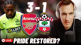 Arsenal 31 Southampton FT REACTION [upl. by Nellda734]