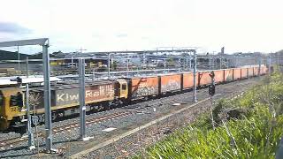 Freight Train Passing through Pukekohe  582024 [upl. by Cofsky]