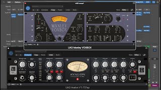 Manley Voxbox vs Avalon vt737 logicprox plugins mixing uad [upl. by Aikar]