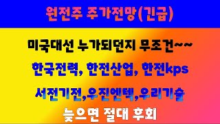 원전주 주가분석  한국전력 한전산업 한전KPS 두산에너빌리티 한전기술 서전기전 우진엔텍 우리기술 [upl. by Haikezeh]