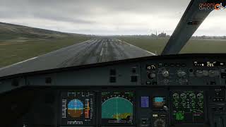 Approach RNP28Y Eastern Island SCIP  A340600 Toliss [upl. by Oigile]