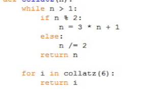 Collatz conjecture in Python [upl. by Raynata]