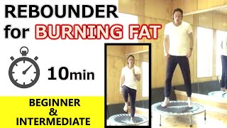 【10min Rebounder WORKOUT】For Weight Loss amp Burning Fat  Trampoline Exercise [upl. by Demeter]