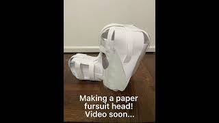 Fursuit head video coming soon art fursuit furry paperart fursuitmaking silly [upl. by Stagg575]