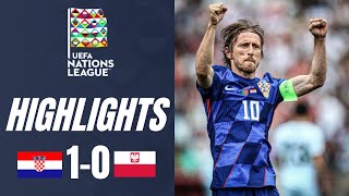 Croatia vs Poland 10 Highlights UEFA Nations League 202425 [upl. by Nonah]