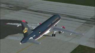 FS2004Royal Jordanian A320Amman jordan to London heathrow PART 1 [upl. by Riggall60]