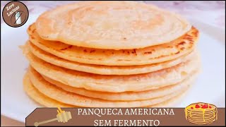 FIZ PANQUECA AMERICANA SEM FERMENTO PODE SER FEITO COM ÁGUA OU COM LEITE😍🥞 [upl. by Cawley]