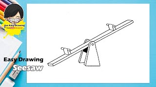 Easy Drawing Seesaw [upl. by Sulokcin]