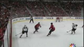 Brian Pothier hipchecks Brooks Orpik [upl. by Settle496]