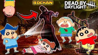 Bochan became Nurse in dbd and killed shinchan 😱😰  Shinchan playing dead by daylight  horror game [upl. by Konikow999]