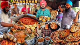 Top 5 Famous Street Food in Jalandhar  Kulcha Chole Nutri kulcha Prontha amp Veg Thali [upl. by Gable]