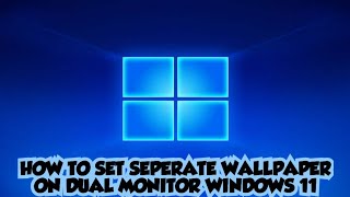 How to set separate wallpapers on dual monitor windows 11 [upl. by Halsy630]