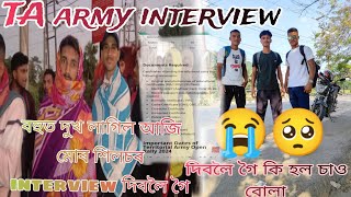 TA Army interview Silcharমোৰ লগত কি হল চাও বোলা 😭🥺silchar taarmybharti2024 jnboys7735 army [upl. by Bertrand]