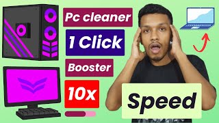 Pc cleaner one click booster 10x speed  how to clean your pc [upl. by Anneirda29]