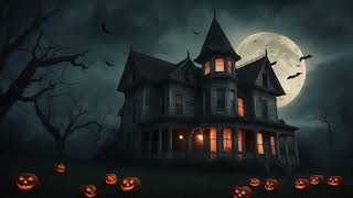 4K Haunted House Halloween Scene  Free TV Wallpaper  No Sound [upl. by Aivyls348]