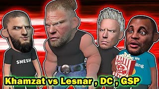 Khamzat wants Brock Lesnar  GSP amp DC [upl. by Acillegna530]