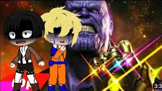 Personagens de animes react Rap do Thanos Vingadores  O THANOS ESTÁ VINDO  NERD HITSGACHA [upl. by Samford]