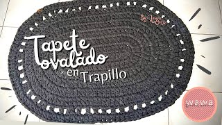 Tapete Ovalado en Trapillo  Principiantes  Tutorial de Crochet Trapillo [upl. by Ramberg]