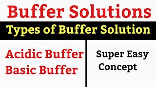 Buffer Solutions [upl. by Grados152]