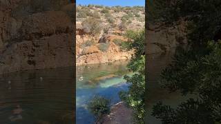 Lake Vouliagmeni lake swim water clearwater greece [upl. by Ahsehyt]