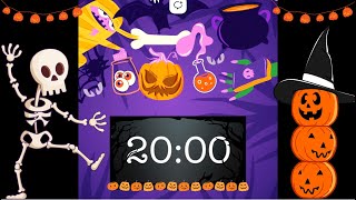 🎃🕰️ 20Minute Halloween Timer with nottooscary music 🕰️🎃 halloween timer spooky [upl. by Ailekat]