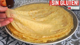 FILLOAS DE LECHE sin gluten CREPES SIN GLUTEN  PANQUEQUES SIN TACC Sin maíz opcional sin lácteos [upl. by Ravert478]