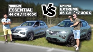 On compare les 2 versions de la Dacia Spring  Essential VS Extreme [upl. by Boony]