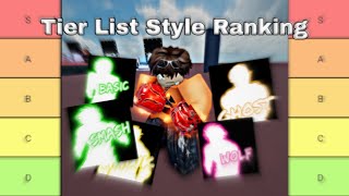 Tier list style in Untitled Boxing Game roblox Ep1 [upl. by Ahsienaj]